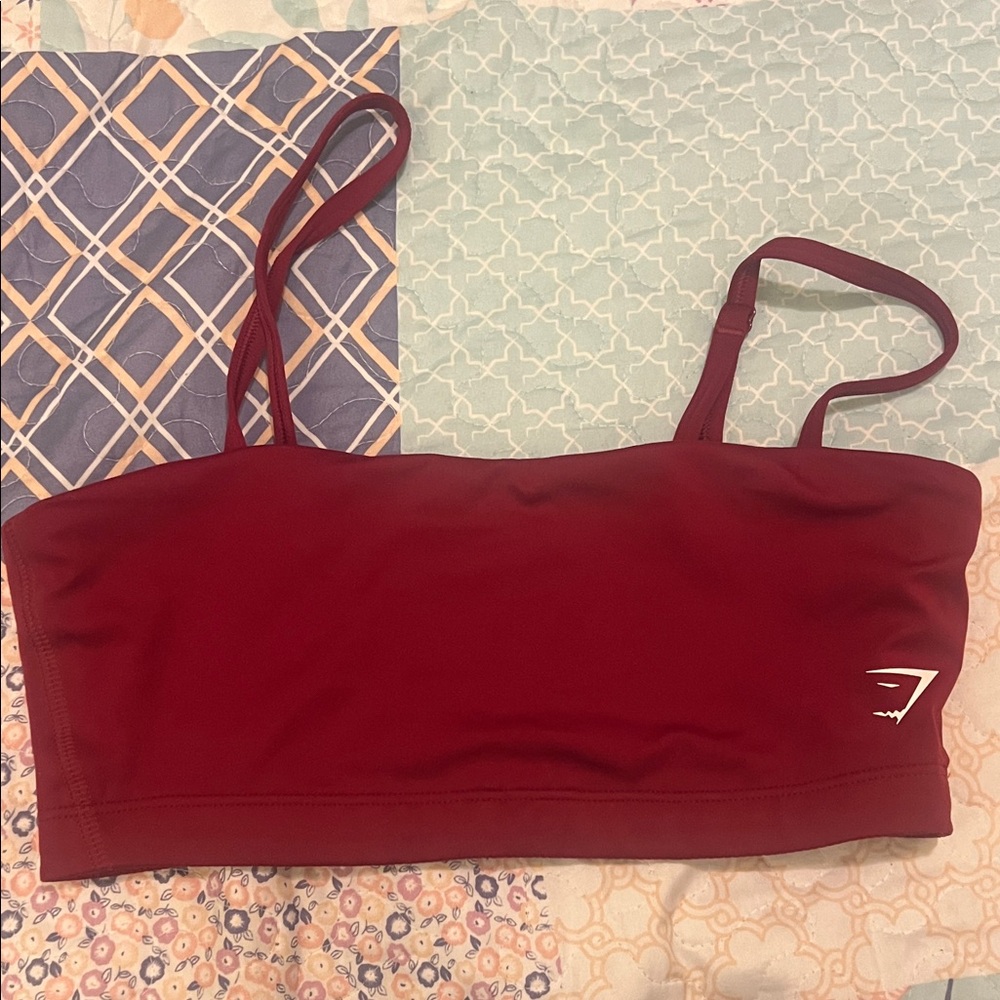 Gymshark Red Bandeau Sports Bra